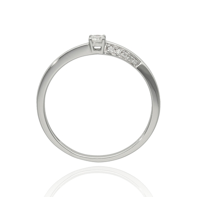 Fehér arany gyűrű 56-os méret (B46575)